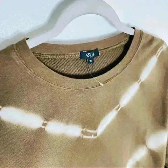 NWT Rails Reeves Tie Dye Sweatshirt In Ivory Chevron Stripe - Picture 5 of 8